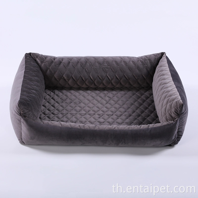 ผลิตภัณฑ์สัตว์เลี้ยงที่ทนทาน Faux Fur Pet Pet Square Beds